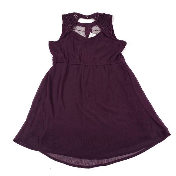 Maurices Dresses & Skirts - Maurices Sleeveless Dress Plum Key Hole XS NWT